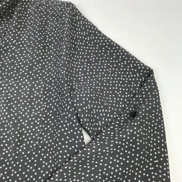 Ann Taylor Womens Button Down Blouse Diamond Print Long Sleeve Workwear Small - Picture 6 of 12